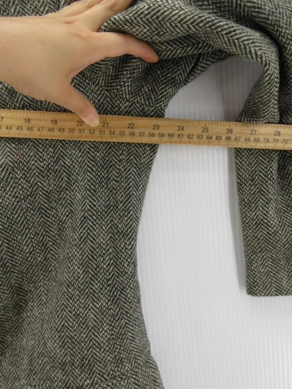 VINTAGE Polo Ralph Lauren Sport Coat 46 L Blazer Tweed Herringbone USA